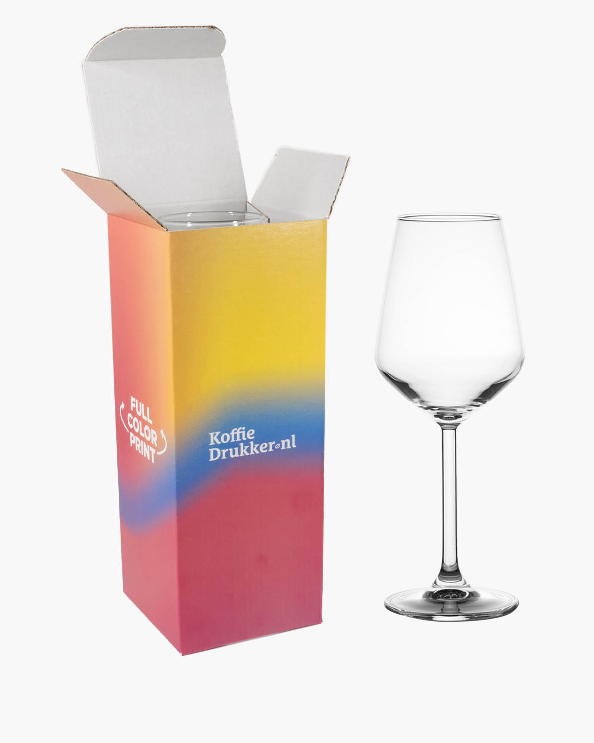 Geschenkdoos voor 1 glas Bedrukt (full color) sfeerfoto 1