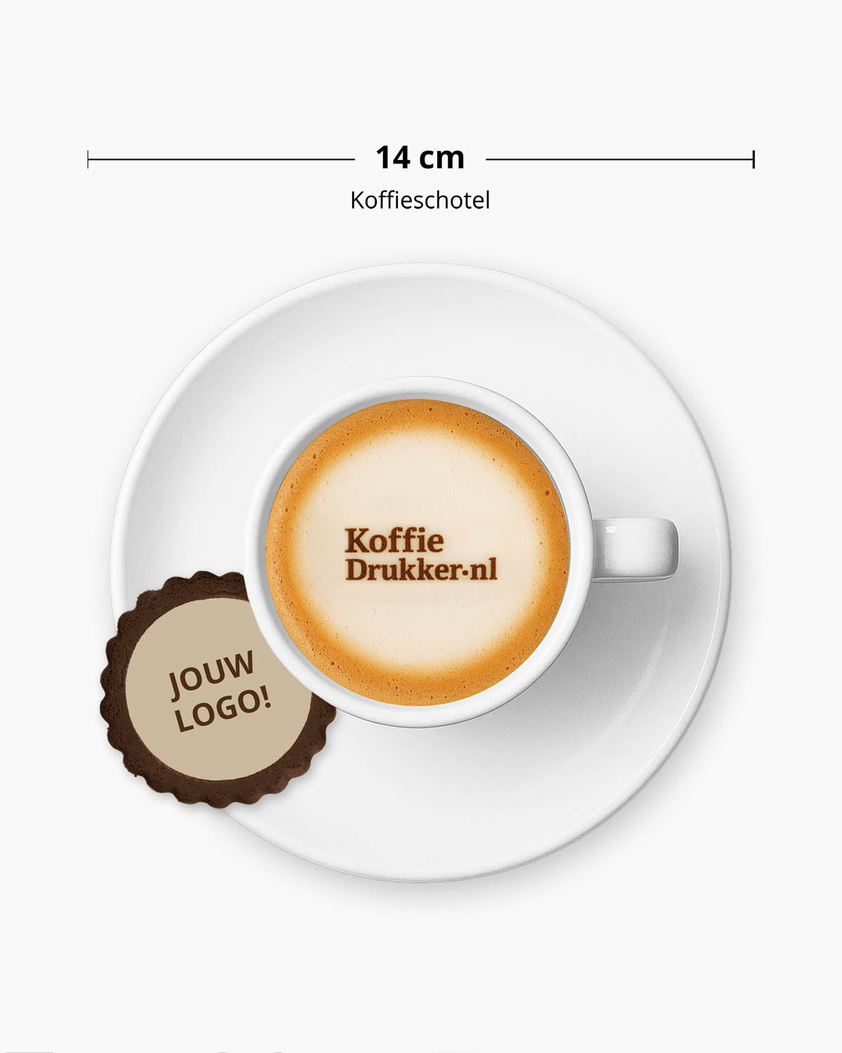 Gingerbread koekjes rond chocolade zeezout 9 g Bedrukt (op koekje)  sfeerfoto 1