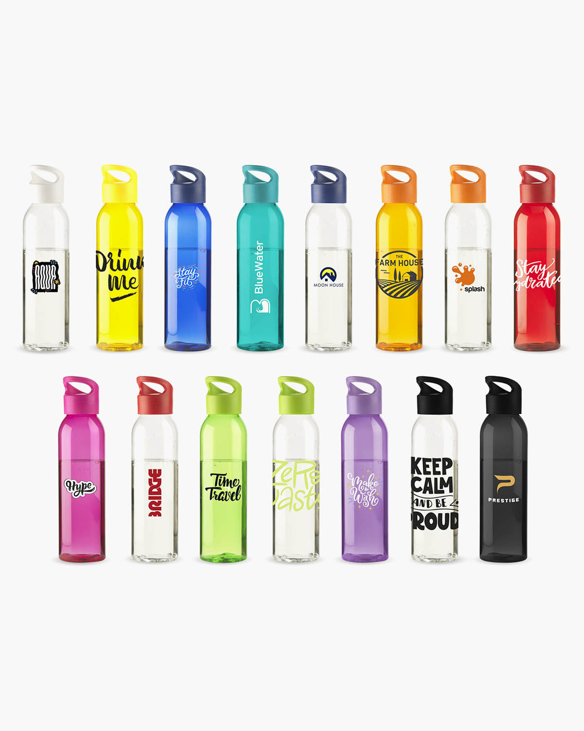 Sandy drinkfles plastic transparant 650 ml Bedrukt (full color) sfeerfoto 3