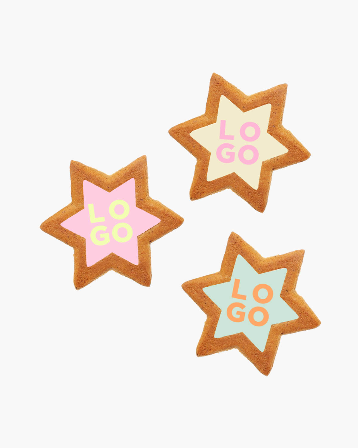 Gingerbread koekjes ster naturel 8,6 g Bedrukt (op koekje)  sfeerfoto 2