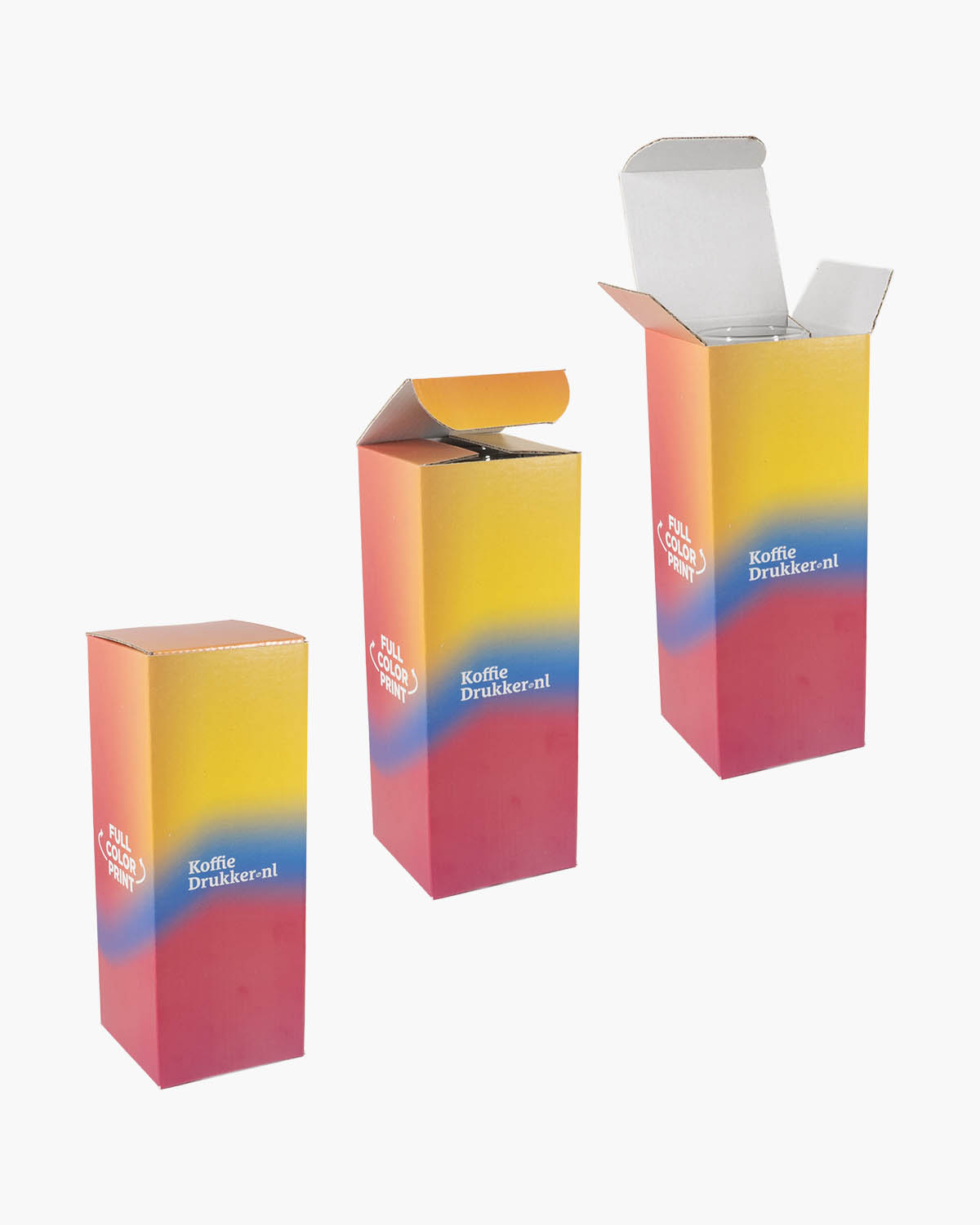 Geschenkdoos voor 1 glas Bedrukt (full color) sfeerfoto 3