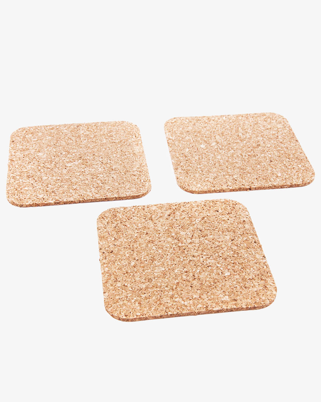 Onderzetters van kurk vierkant 10 x 10 cm Bedrukt (1 kleur) sfeerfoto 3