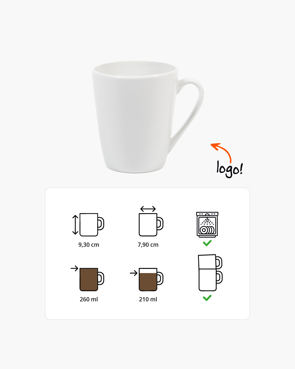 Lara mok 260 ml Bedrukt sfeerfoto 1
