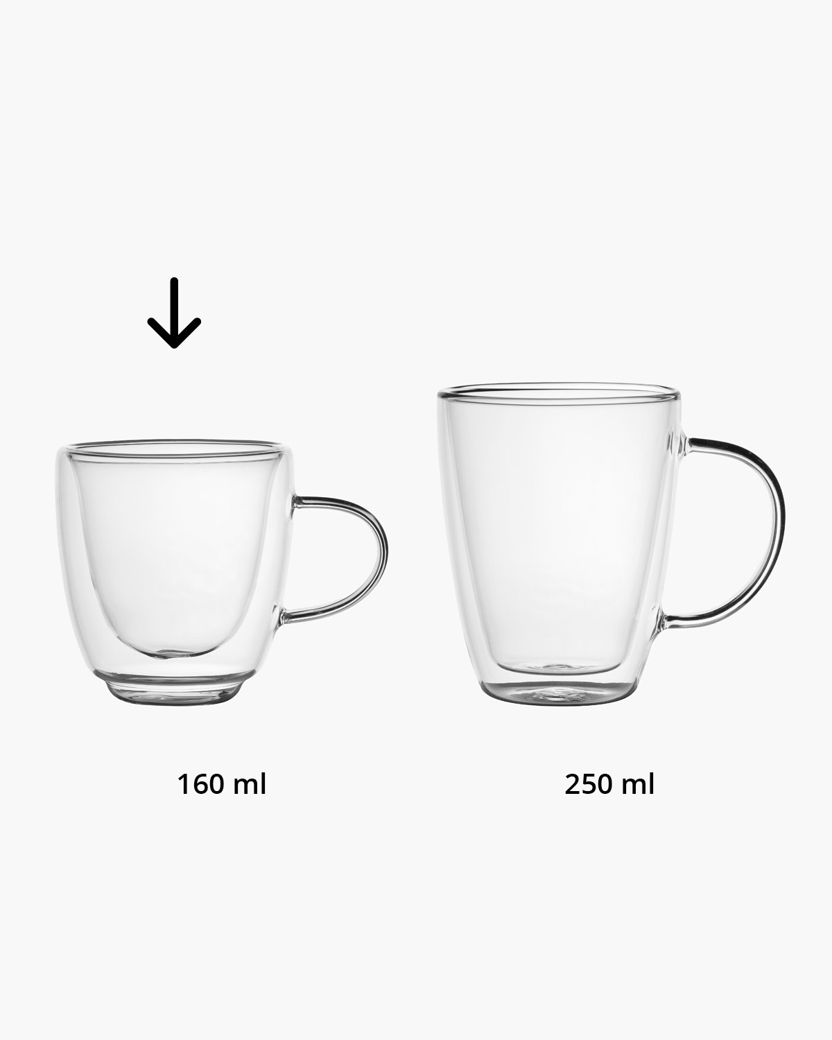 Lato dubbelwandig glas met oor 160 ml Gravure (zandstralen)  of Bedrukt (1 kleur)  sfeerfoto 2