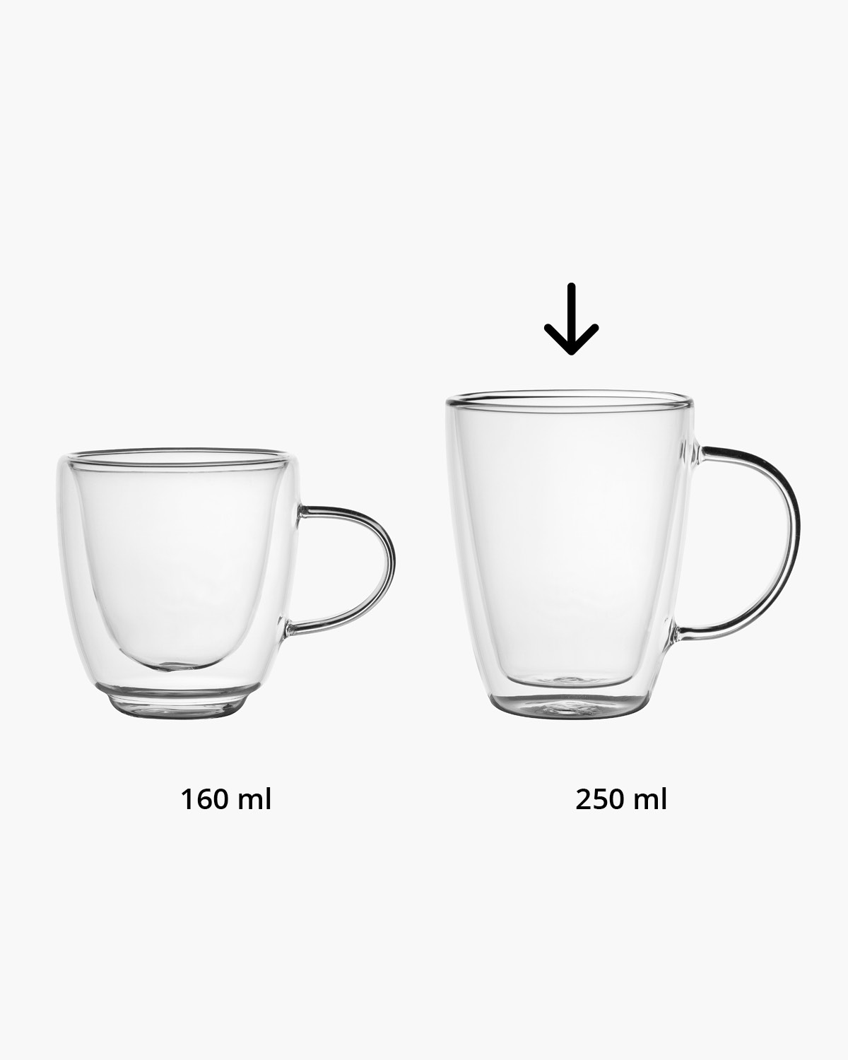 Lato dubbelwandig glas met oor 250 ml Gravure (zandstralen)  of Bedrukt (1 kleur)  sfeerfoto 2