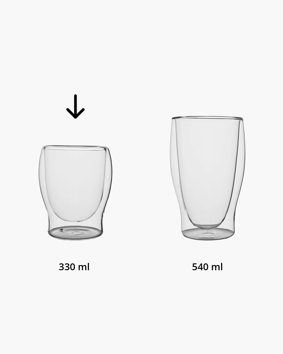 Leo dubbelwandig glas 330 ml Gravure (zandstralen)  of Bedrukt (1 kleur)  sfeerfoto 2