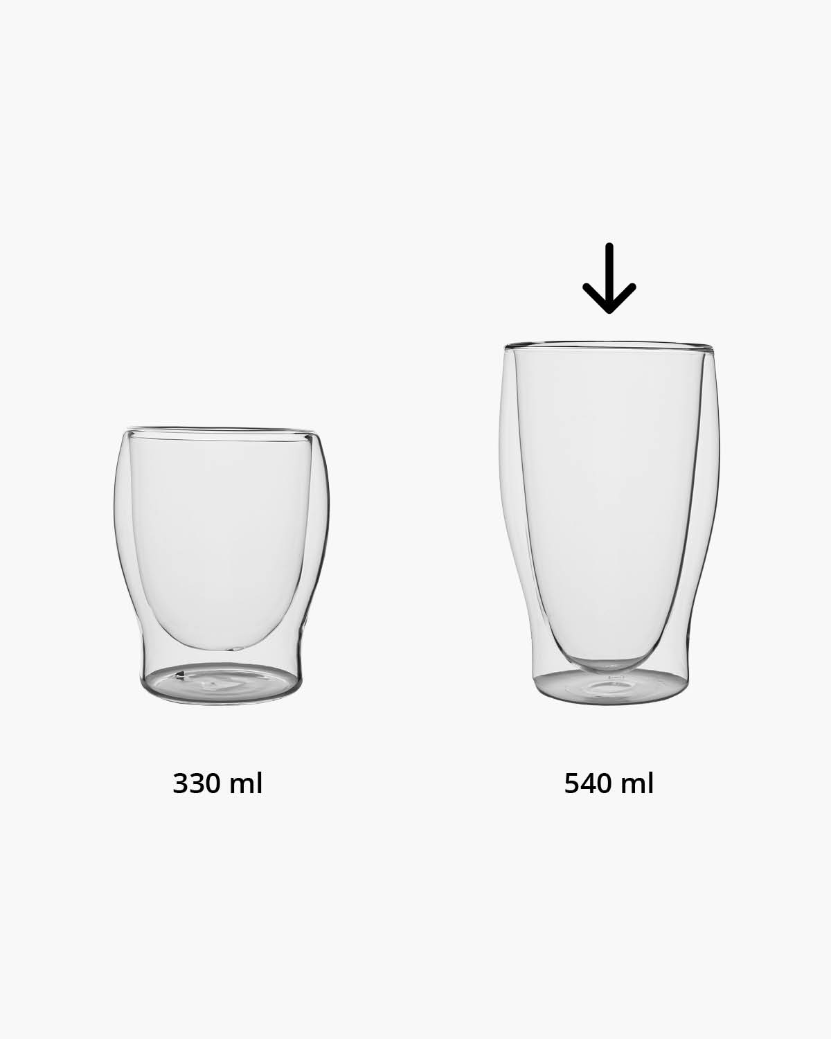 Leo dubbelwandig glas 540 ml Gravure (zandstralen)  of Bedrukt (1 kleur)  sfeerfoto 2