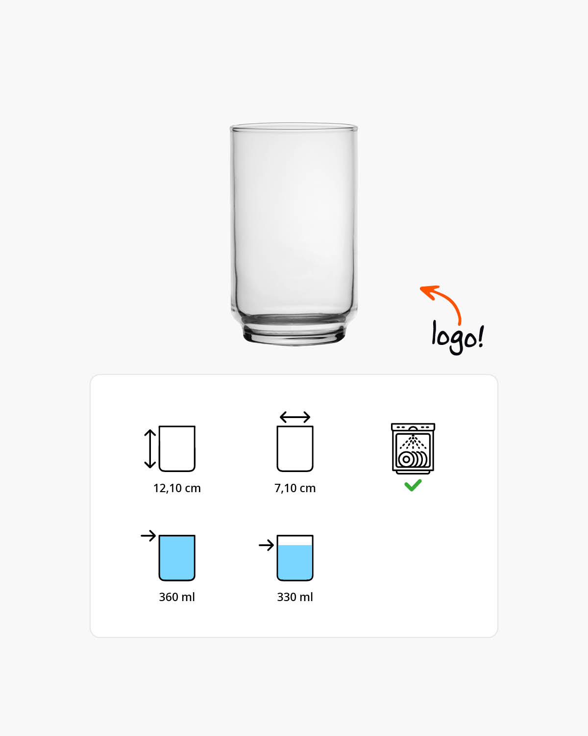 Lili longdrinkglas 360 ml Bedrukt of Lasergravure  of Gravurelook  sfeerfoto 1