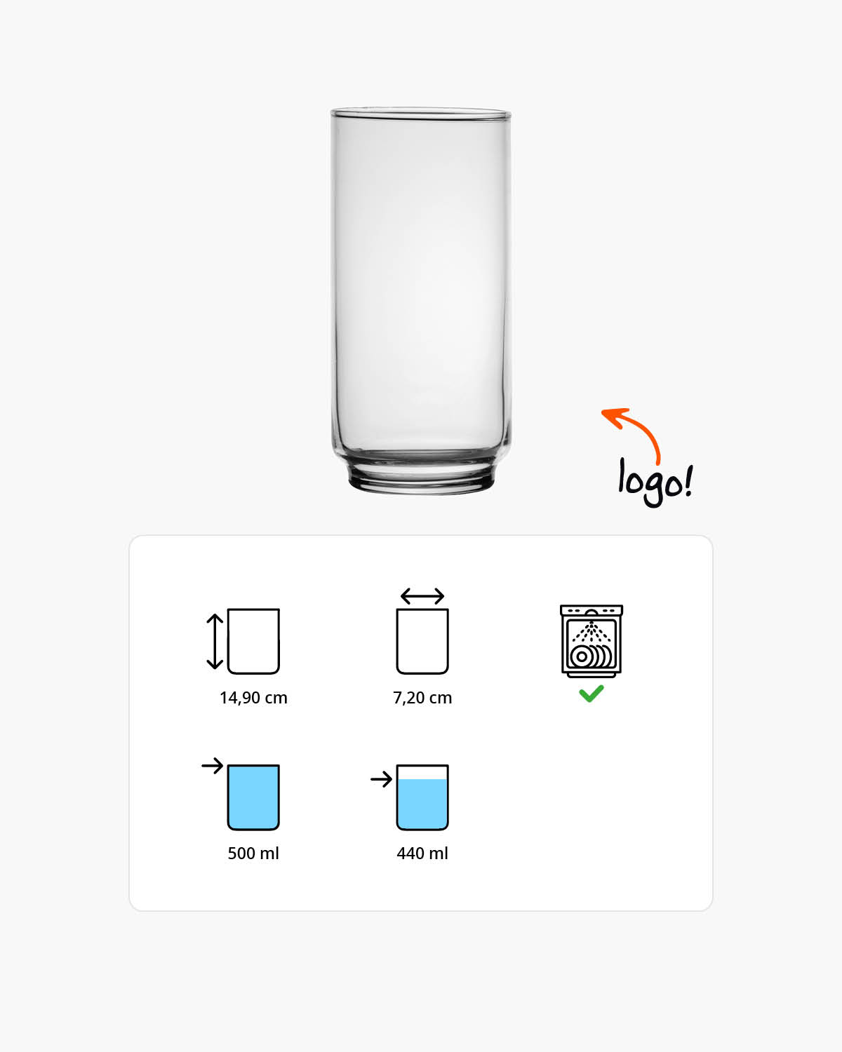 Lili longdrinkglas 500 ml Bedrukt of Lasergravure  of Gravurelook  sfeerfoto 1