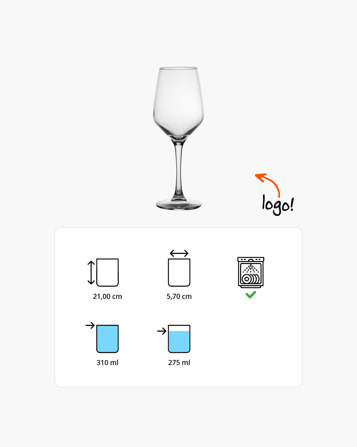 Mencia wijnglas 310 ml Bedrukt of Lasergravure  of Gravurelook  sfeerfoto 3