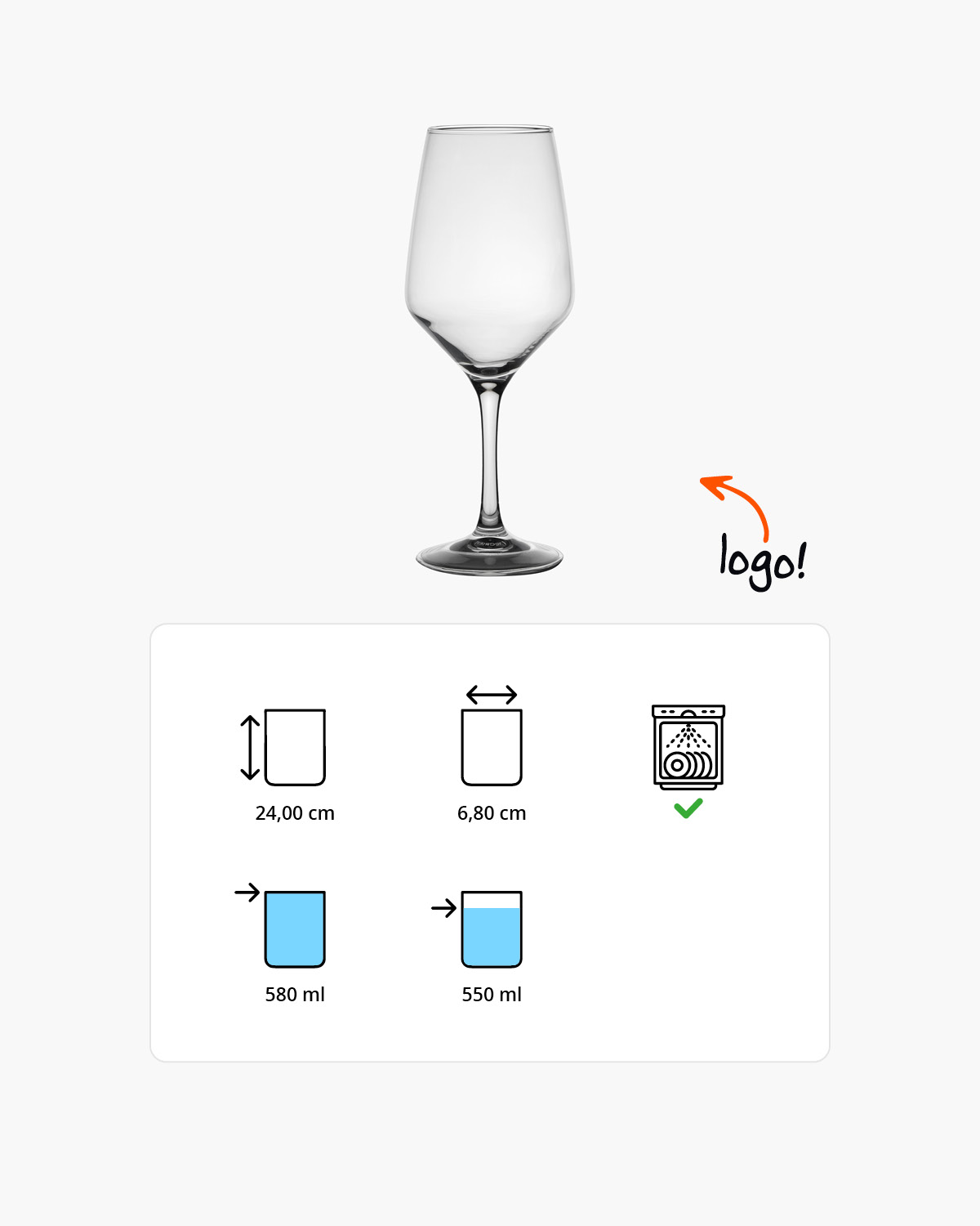 Mencia wijnglas 580 ml Bedrukt of Lasergravure  of Gravurelook  sfeerfoto 3