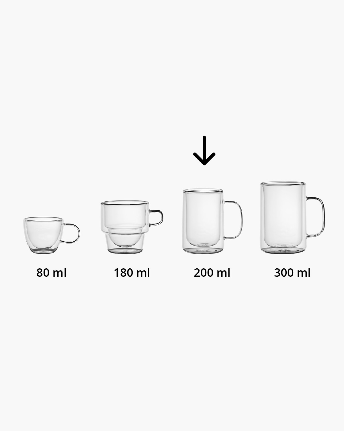 Migo dubbelwandig glas met oor 200 ml Gravure (zandstralen)  of Bedrukt (1 kleur)  sfeerfoto 2
