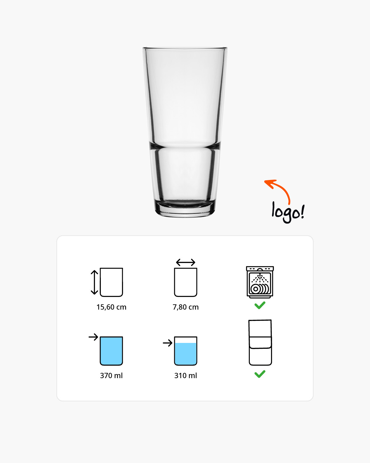 Milou latte macchiatoglas 370 ml Bedrukt of Lasergravure  of Gravurelook  sfeerfoto 3