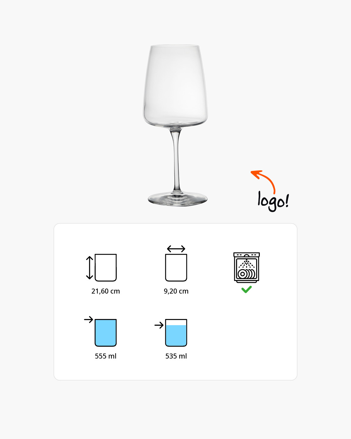 Nexio wijnglas 555 ml Bedrukt of Lasergravure  of Gravurelook  sfeerfoto 1