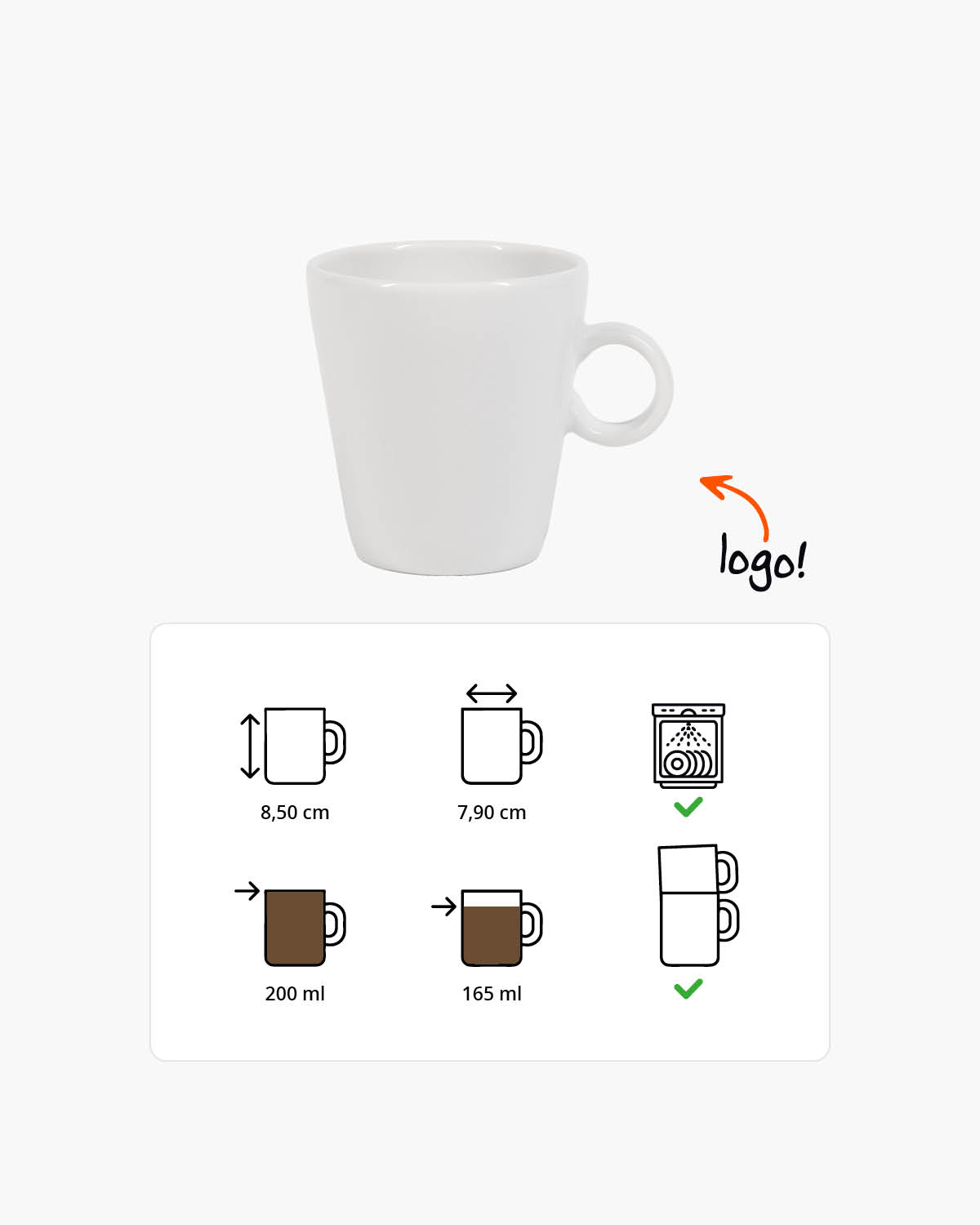 Nice kopje 200 ml Bedrukt sfeerfoto 1