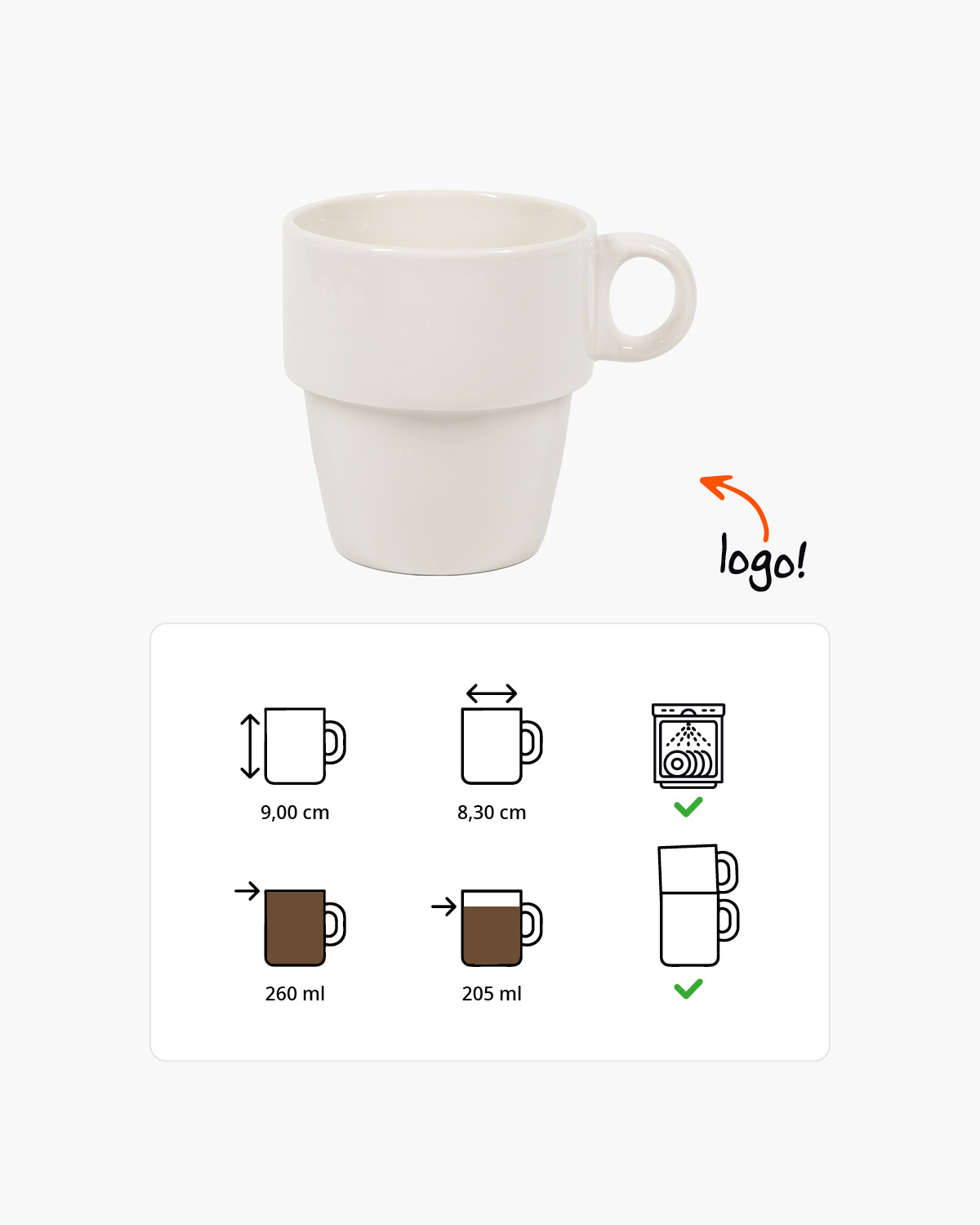 Nomi mok 260 ml Bedrukt sfeerfoto 1