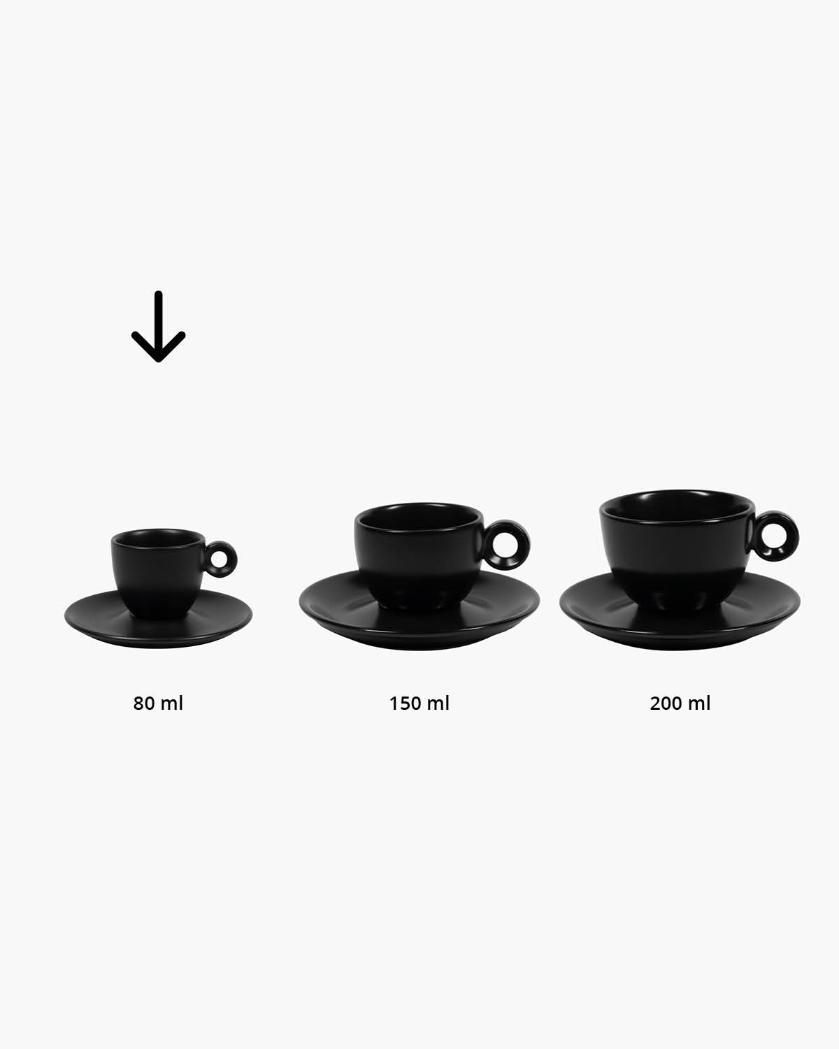 Nordic kop en schotel mat 80 ml Bedrukt sfeerfoto 3