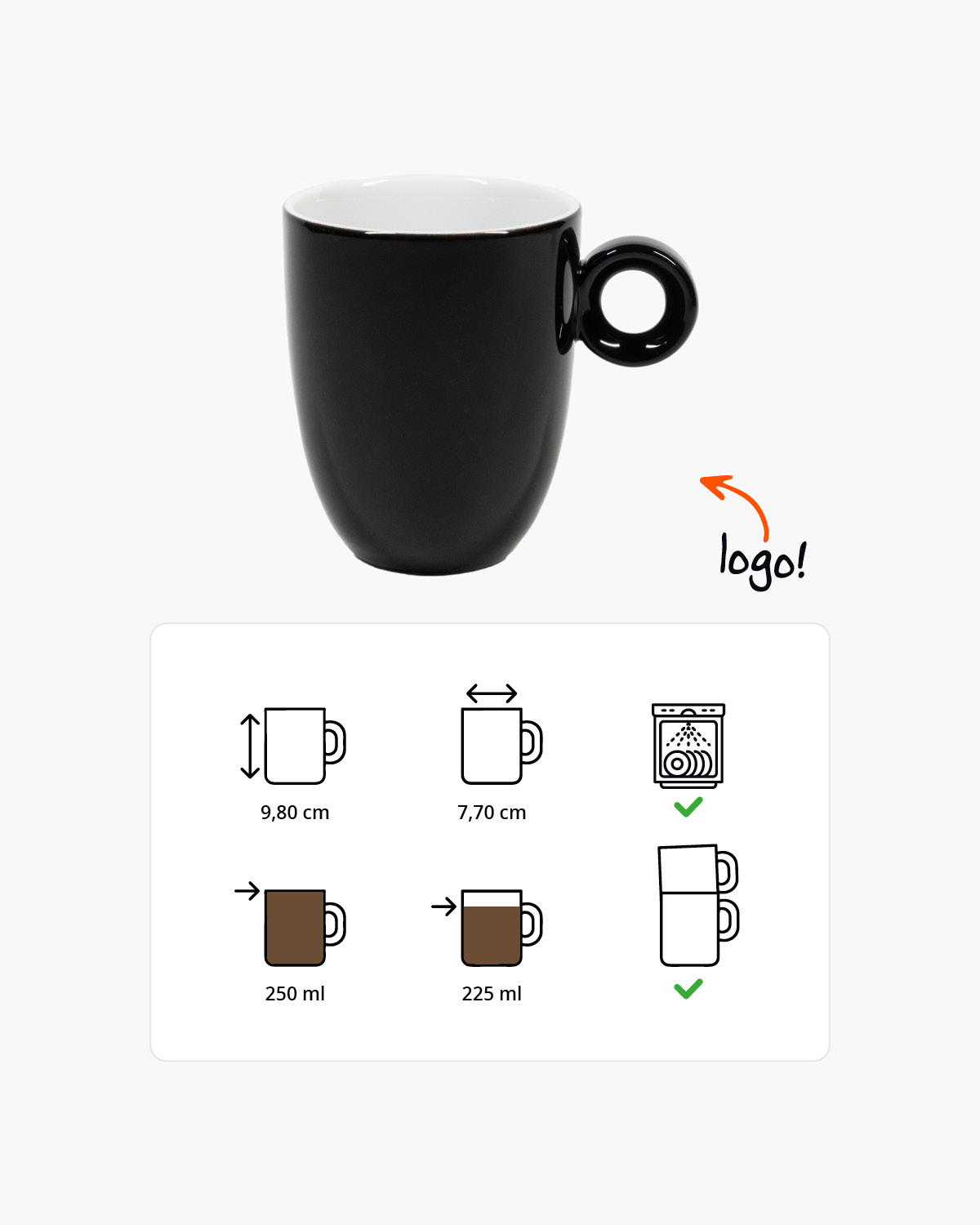 Nordic mok 250 ml Bedrukt sfeerfoto 1