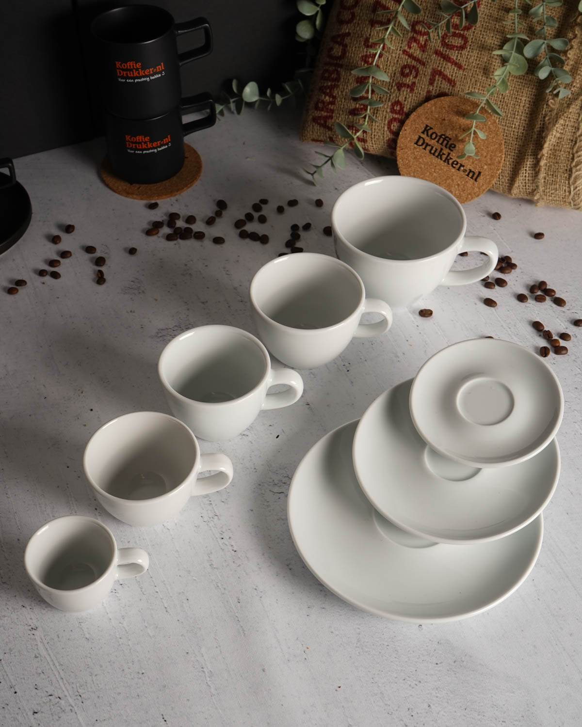 Bistro kop en schotel 230 ml Bedrukt sfeerfoto 4