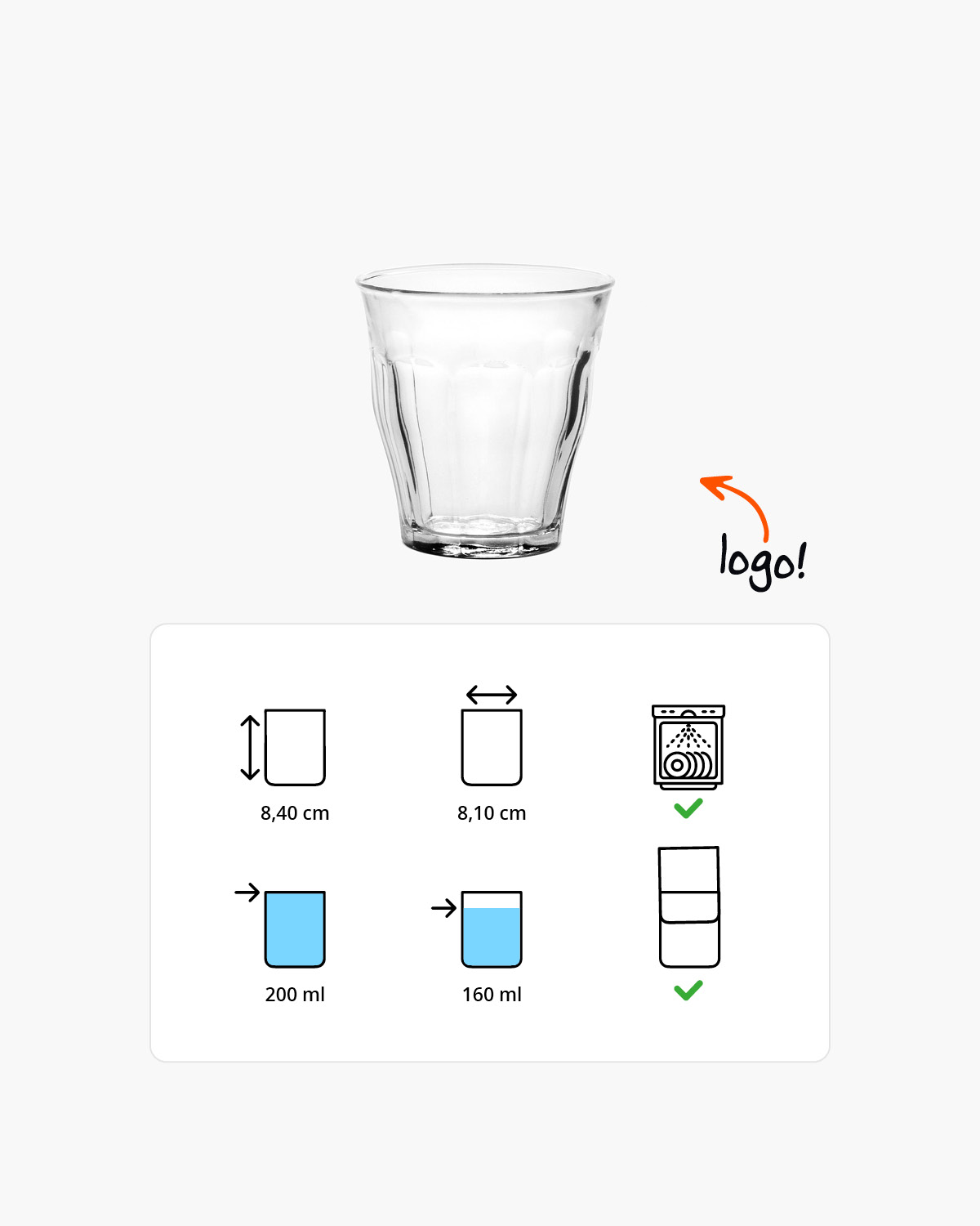 Picardie tumbler 200 ml Bedrukt of Lasergravure  of Gravurelook  sfeerfoto 3