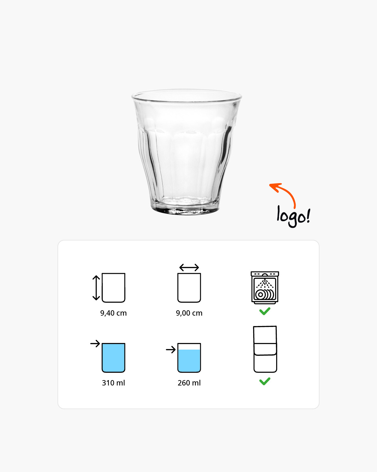 Picardie tumbler 310 ml Bedrukt of Lasergravure  of Gravurelook  sfeerfoto 3