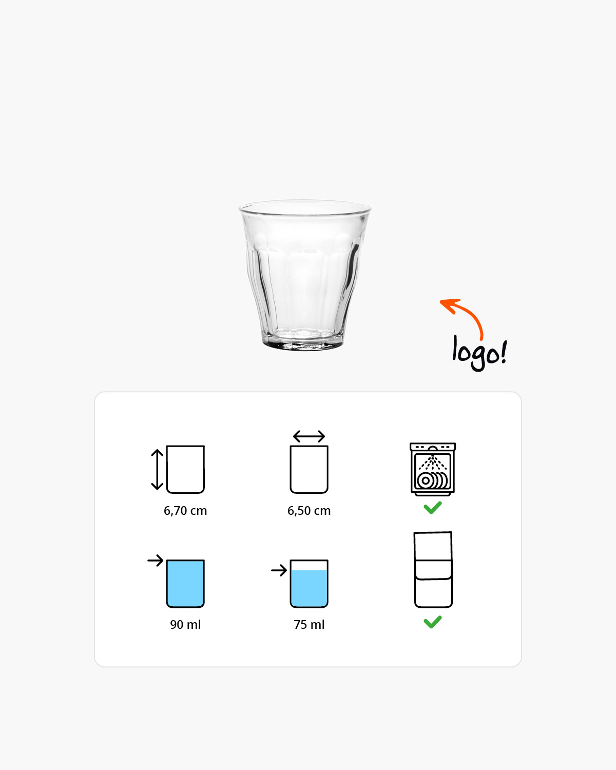 Picardie tumbler 90 ml Bedrukt of Lasergravure  of Gravurelook  sfeerfoto 3