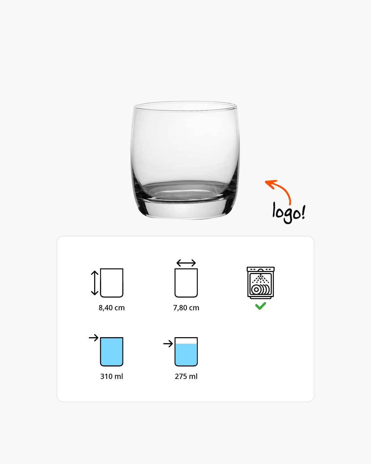Quartz tumbler 310 ml Bedrukt of Lasergravure  of Gravurelook  sfeerfoto 3