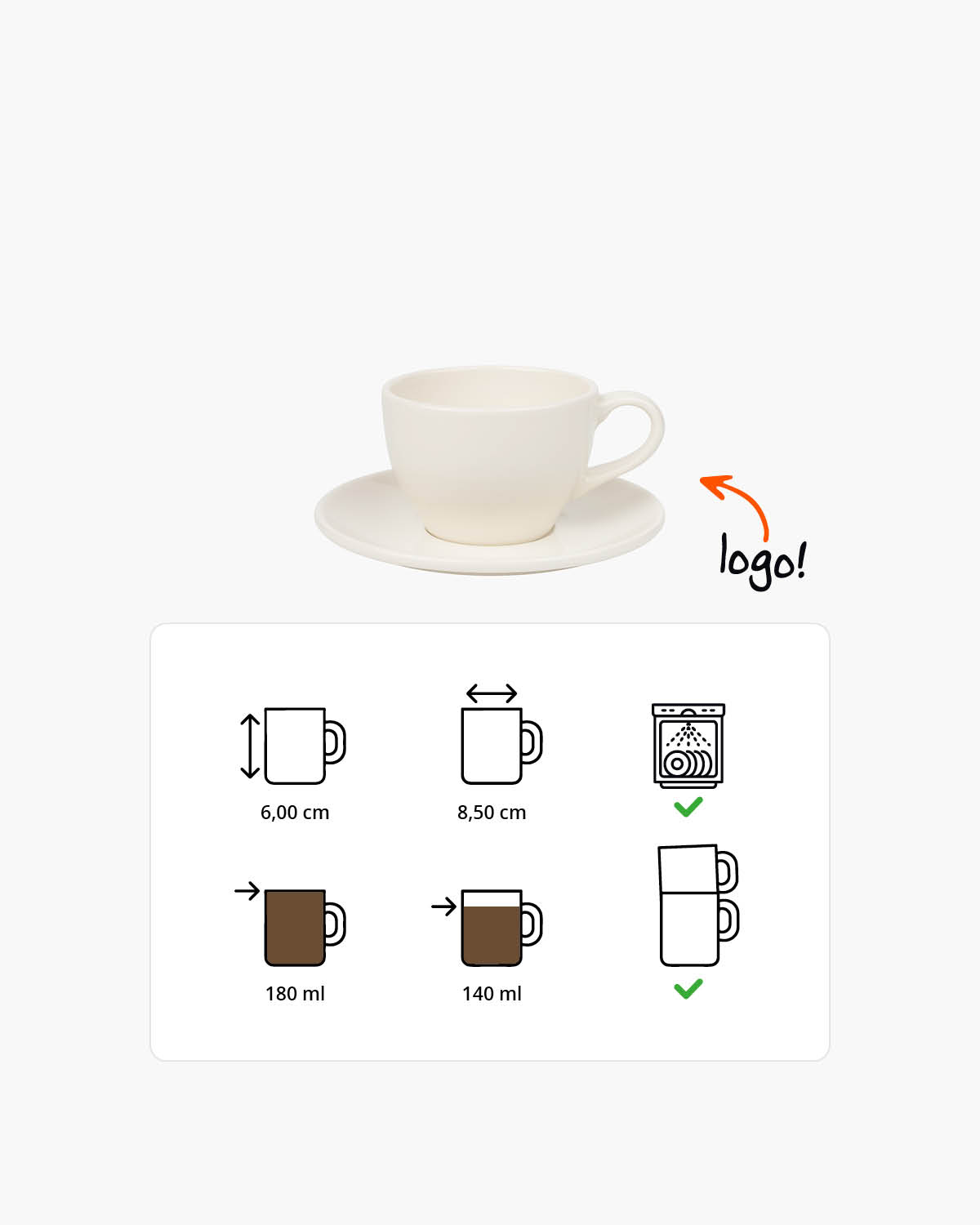 Riga kop en schotel 180 ml Bedrukt sfeerfoto 1