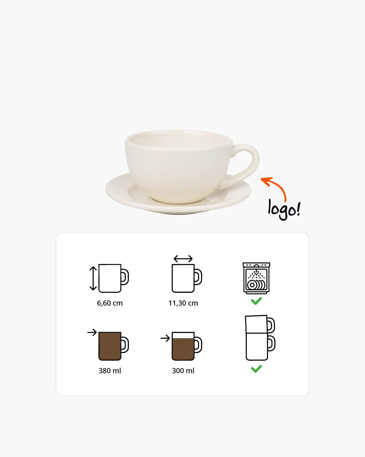 Riga kop en schotel 380 ml Bedrukt sfeerfoto 1