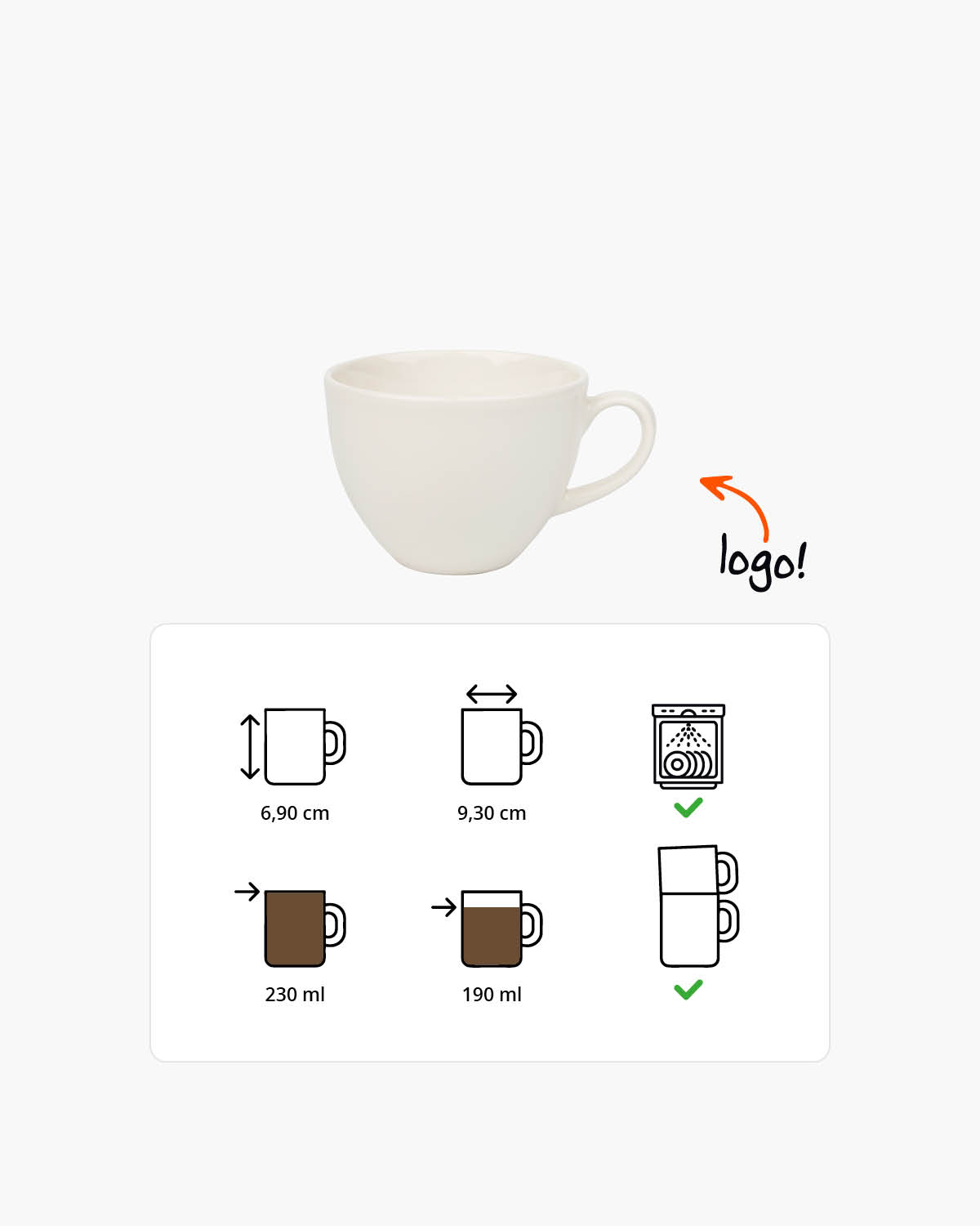 Riga kopje 230 ml Bedrukt sfeerfoto 1