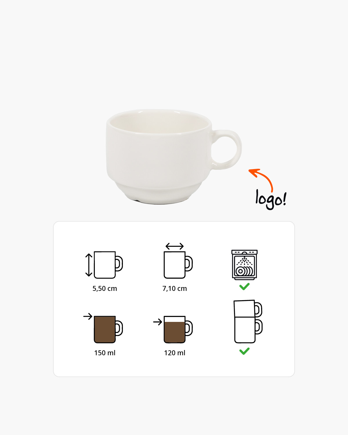 Romy kopje 150 ml Bedrukt sfeerfoto 1