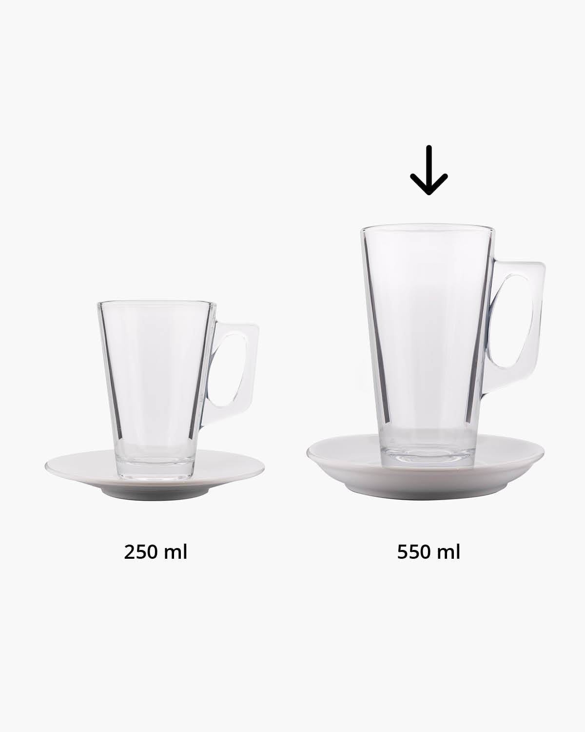 Roosendaal theeglas met schotel 380 ml Lasergravure  of Bedrukt (1 kleur)  sfeerfoto 2