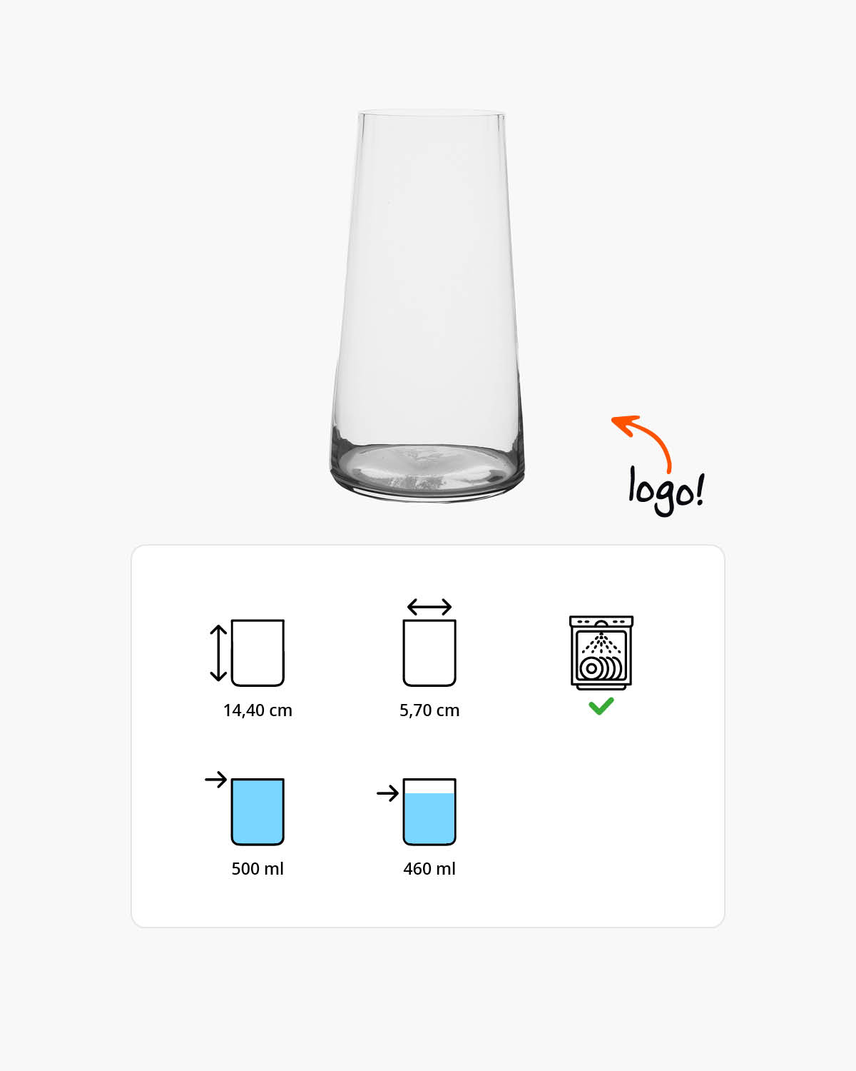 Salzburg longdrinkglas 460 ml Bedrukt of Lasergravure  of Gravurelook  sfeerfoto 1