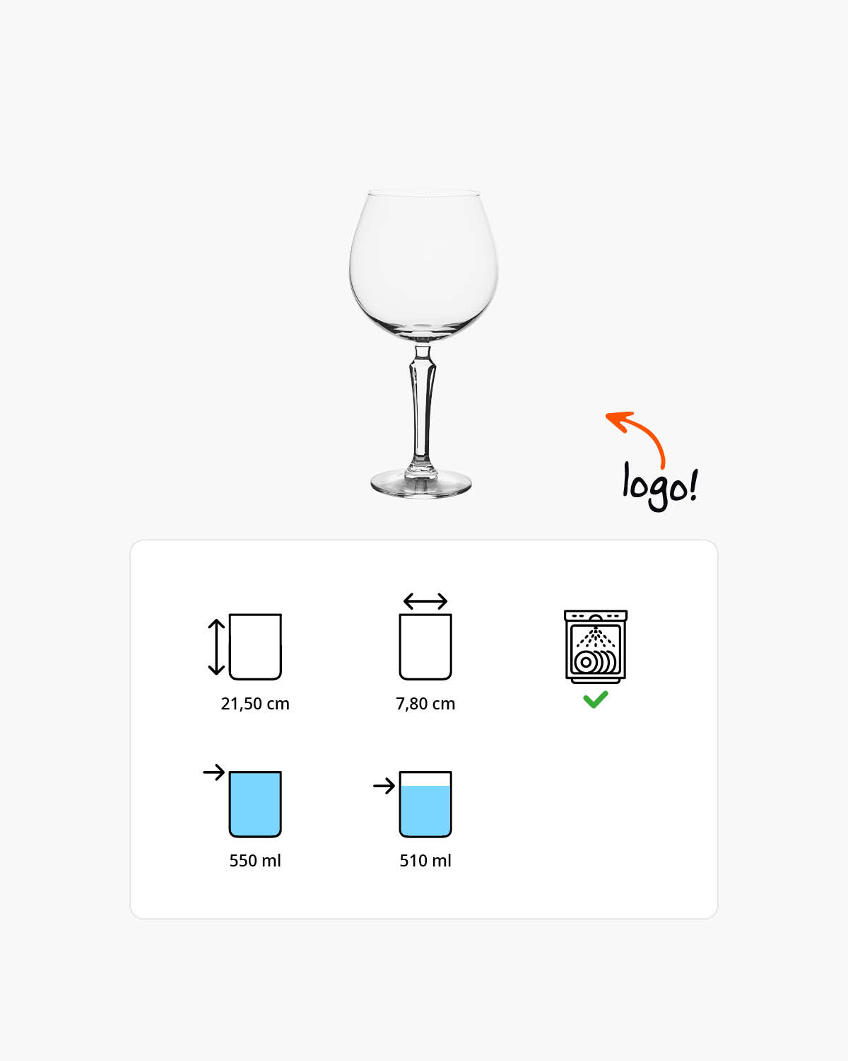 Shine gin tonic glas 550 ml Bedrukt of Lasergravure  of Gravurelook  sfeerfoto 1