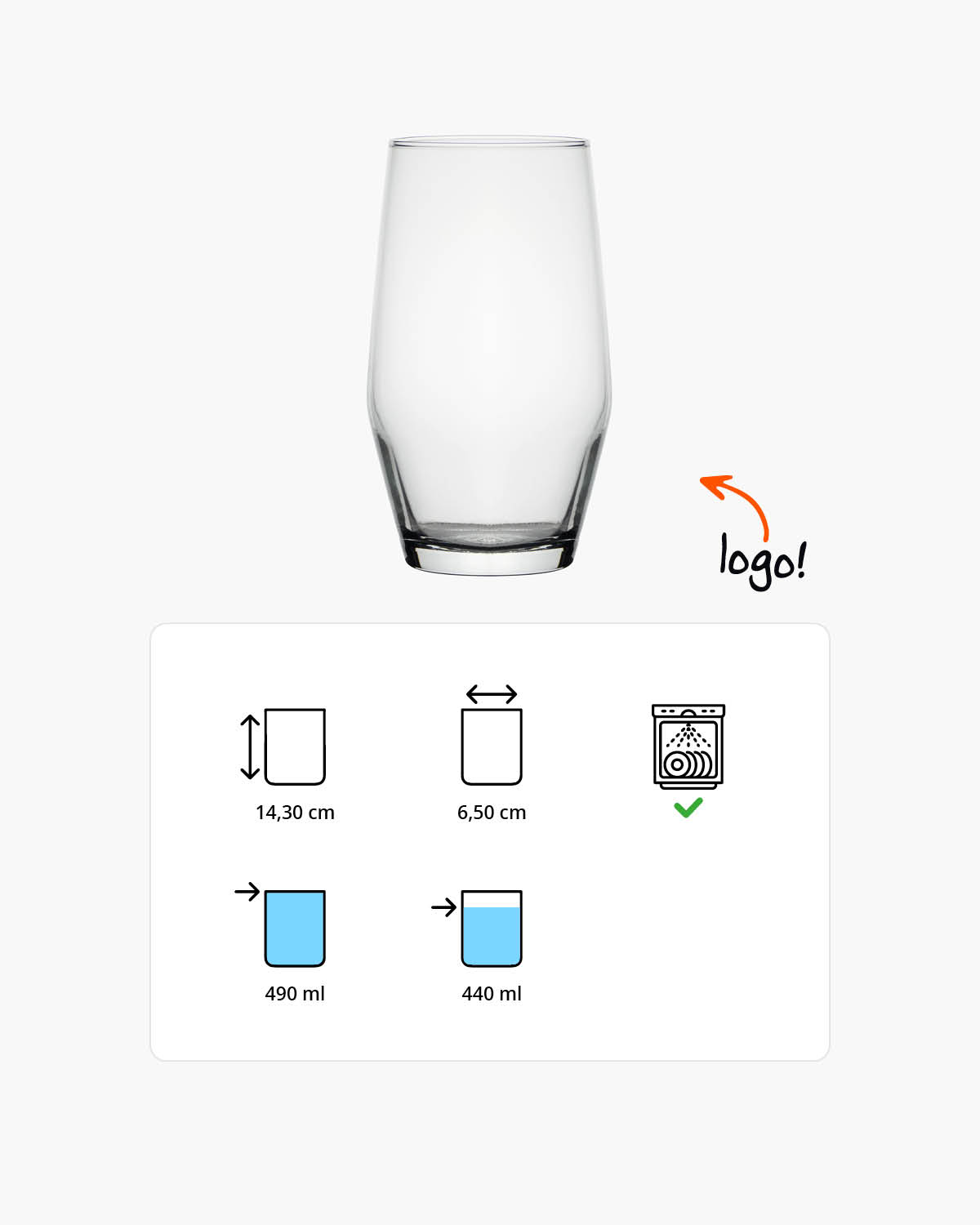 Stein longdrinkglas 490 ml Bedrukt of Lasergravure  of Gravurelook  sfeerfoto 2
