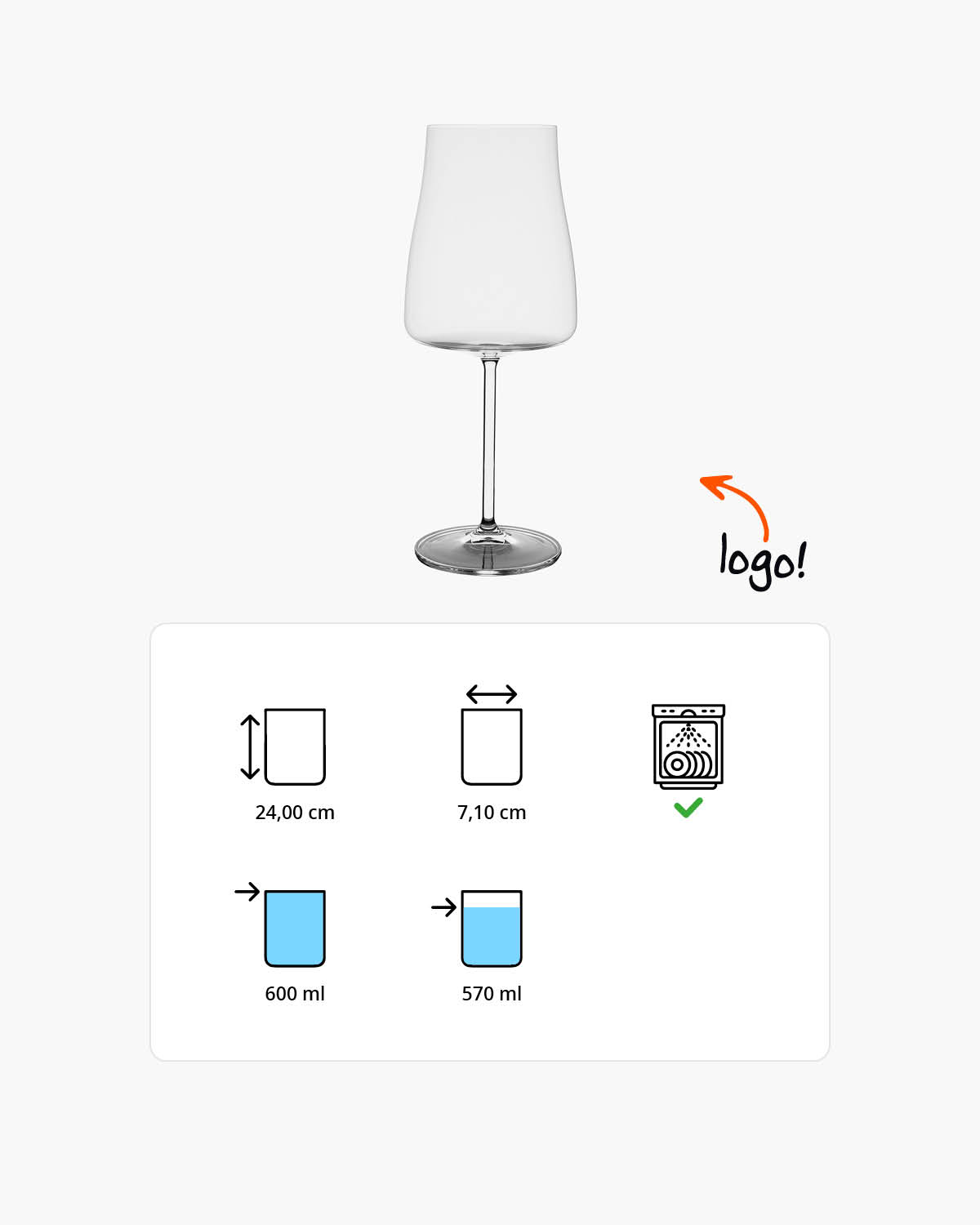 Taylor wijnglas 600 ml Bedrukt of Lasergravure  of Gravurelook  sfeerfoto 1