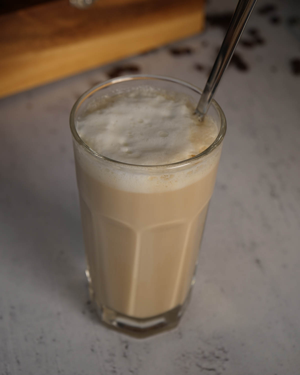 Texas latte macchiatoglas hoog met schotel 285 ml Bedrukt of Lasergravure  of Gravurelook  sfeerfoto 3