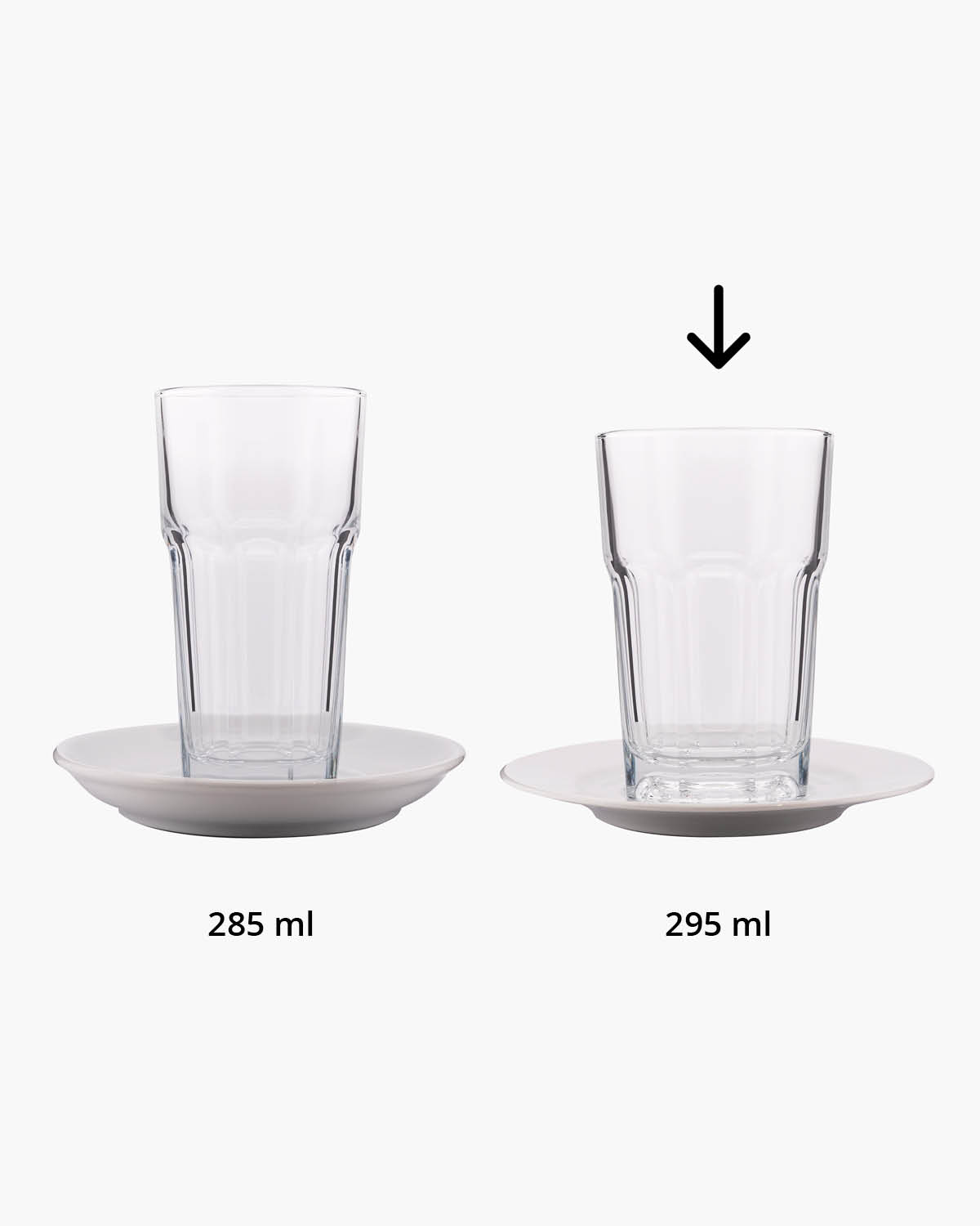 Texas latte macchiatoglas laag met schotel 295 ml Bedrukt of Lasergravure  of Gravurelook  sfeerfoto 2