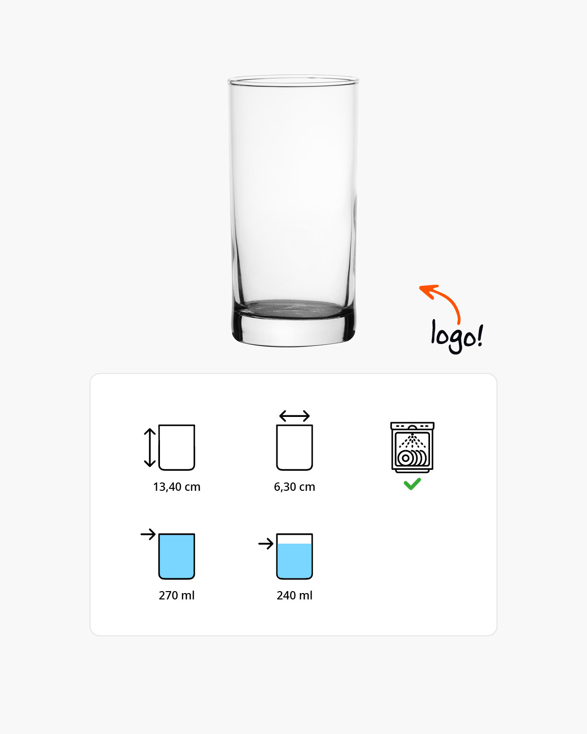 Vegas longdrinkglas 270 ml Bedrukt of Lasergravure  of Gravurelook  sfeerfoto 2