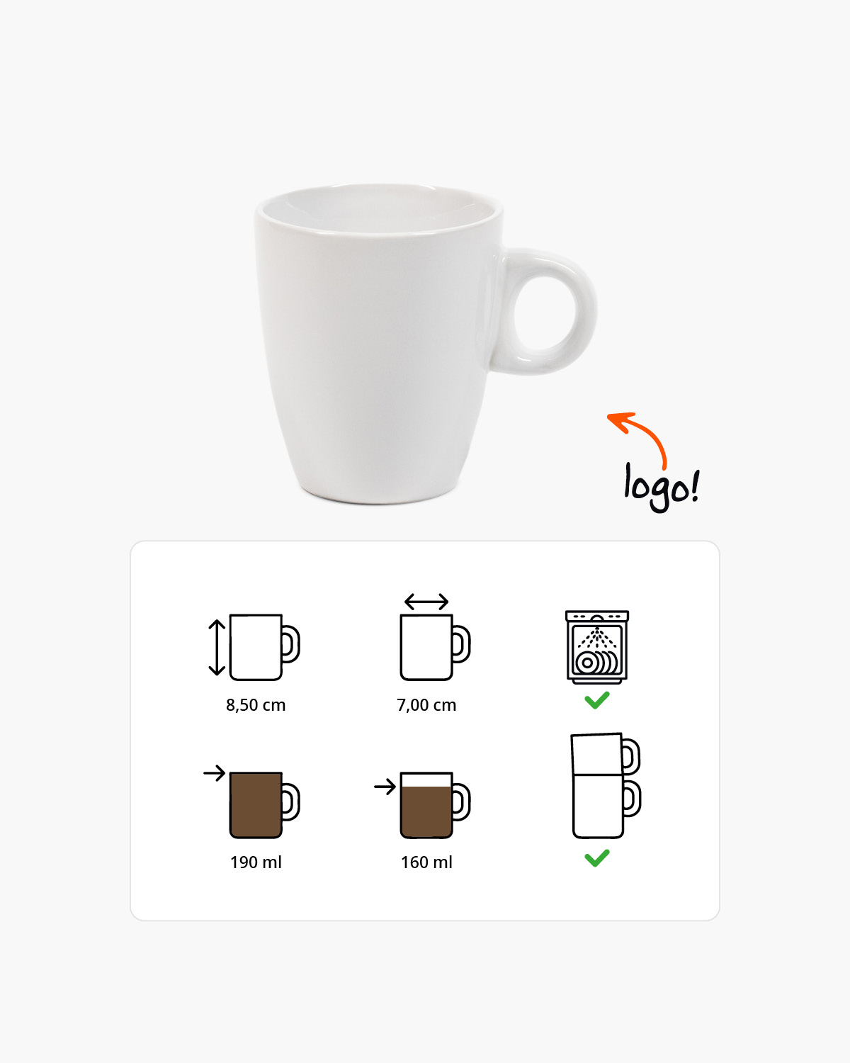 Vica kopje 190 ml Bedrukt sfeerfoto 1