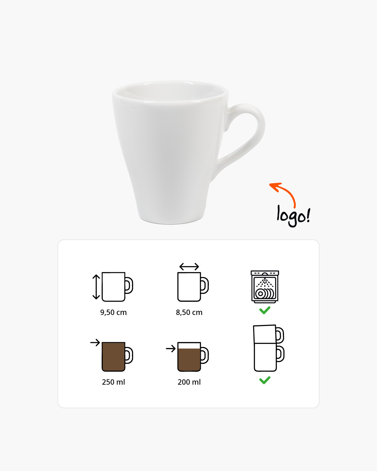 Virginia mok 250 ml Bedrukt sfeerfoto 1