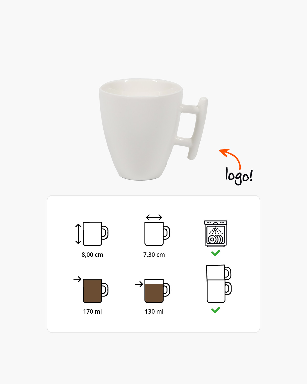 Warschau kopje 170 ml Bedrukt sfeerfoto 1