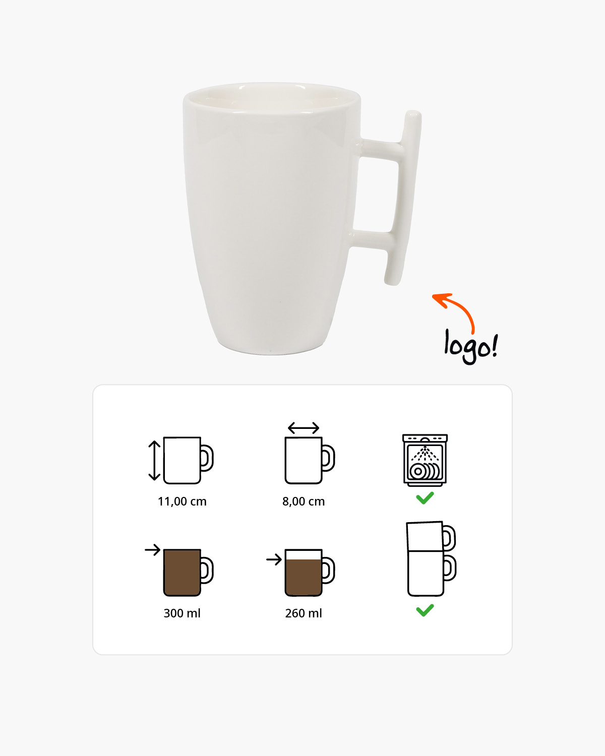 Warschau mok 300 ml Bedrukt sfeerfoto 1