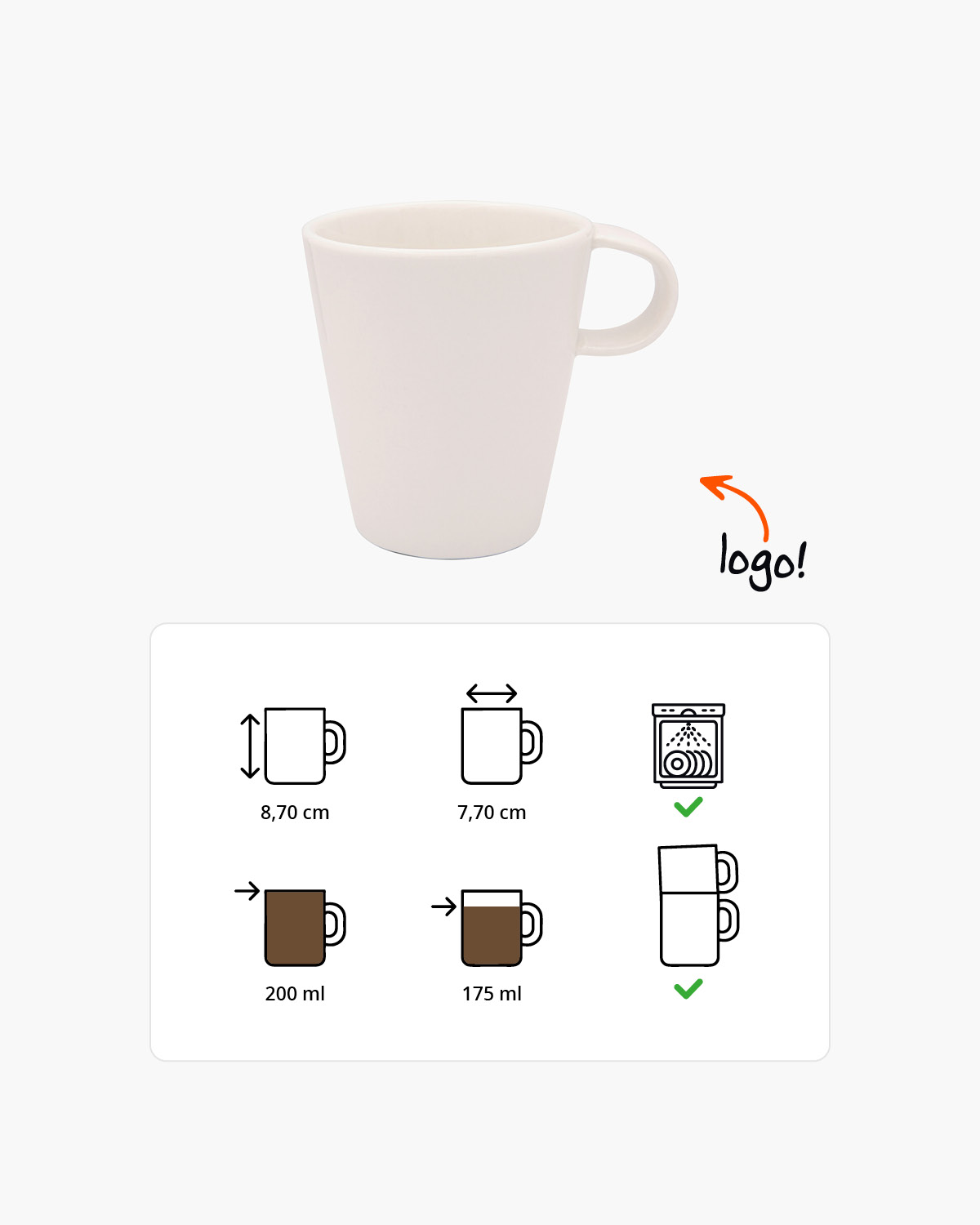 Wenen kopje 200 ml Bedrukt sfeerfoto 1