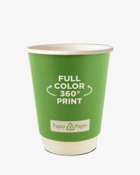 Koffiebekers dubbelwandig Paper2Paper 12 oz (350 ml) bedrukken?