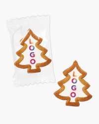 Gingerbread koekjes kerstboom naturel 8,7 g bedrukken?