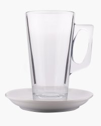 Roosendaal theeglas met schotel 380 ml bedrukken?