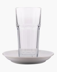 Texas latte macchiatoglas hoog met schotel 285 ml bedrukken?