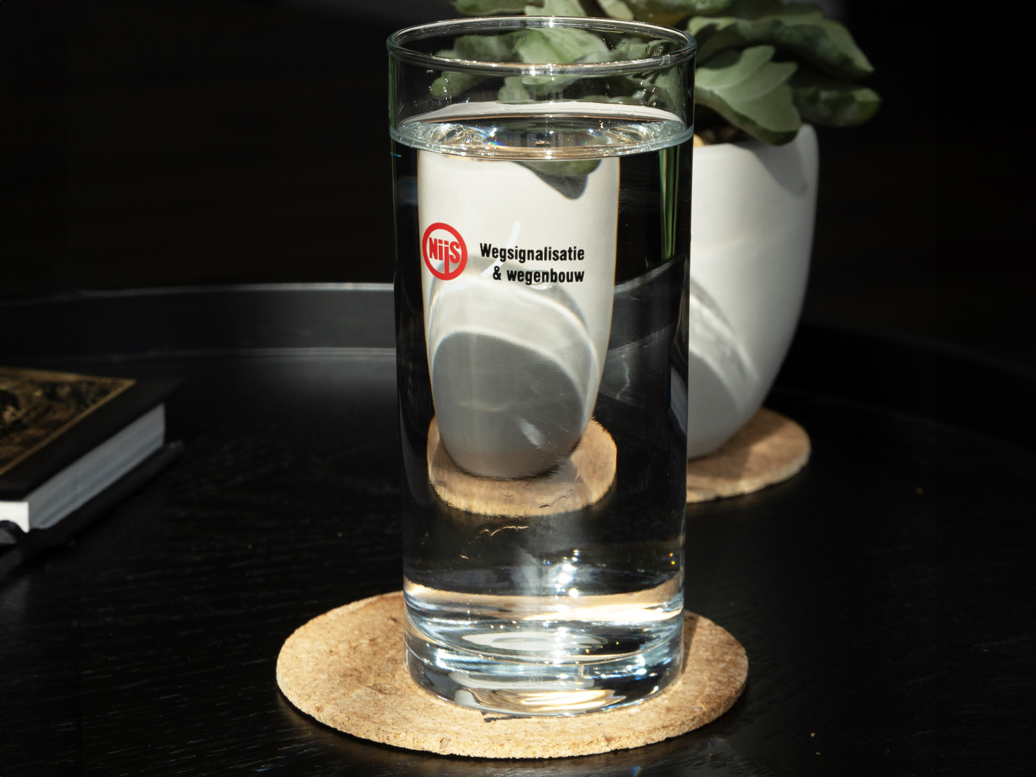 Longdrinkglas met logobedrukking