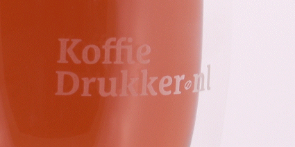 Close-up zandstraalgravure op glas